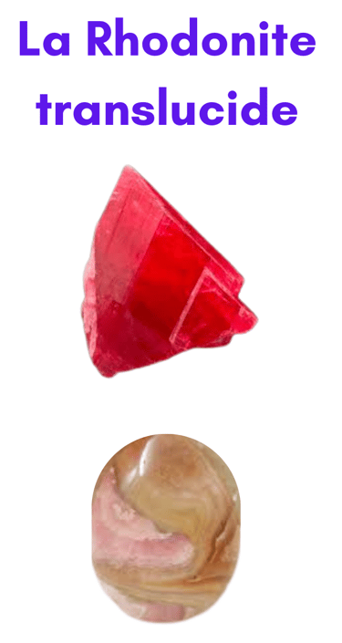 Les pierres naturelles rhodonite translucide-+- Les Couleurs de Lo