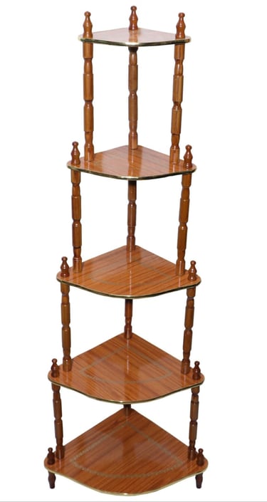 Five stage decorations corner wooden showcasing 