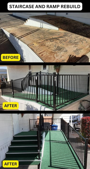 Staircase and ramp rebuild and repair in Clovis, CA