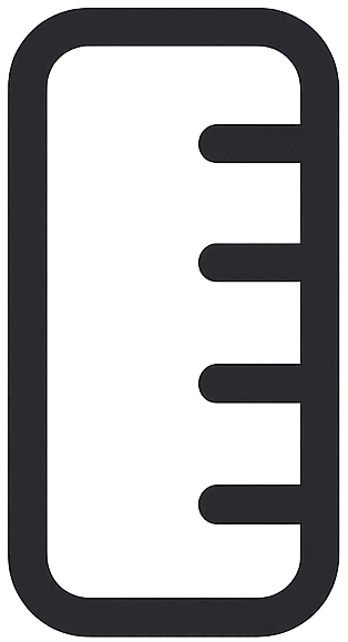 Ruler Symbolic Black