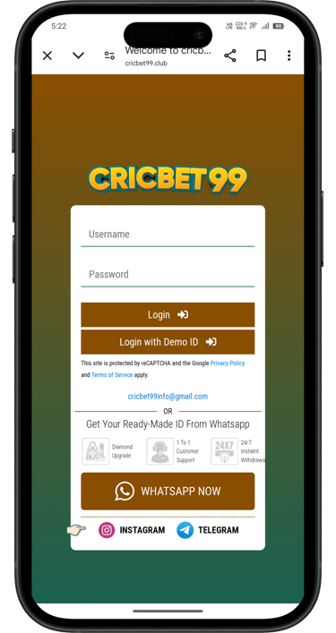 Crickbet99 ID