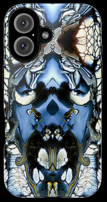 Witchdoctor phone case featuring abstract paint-based artwork