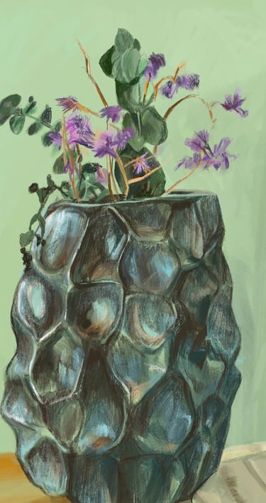 Hotel vase - digital postcard