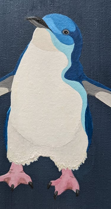 6" X 8" acrylic painting recreated from a cartoon submitted by the client. 1.38 depth gallery canvas.