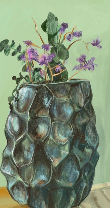 Hotel vase - digital postcard