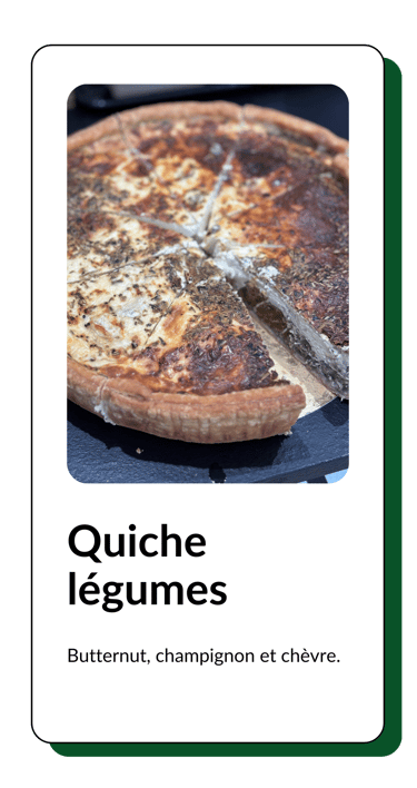 quiche légume, butternut, chèvre