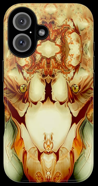 Spellbinder phone case featuring abstract paint-based artwork