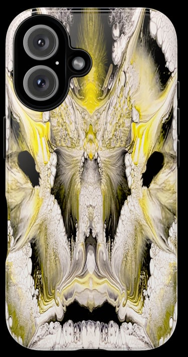 Helios phone case featuring abstract paint-based artwork