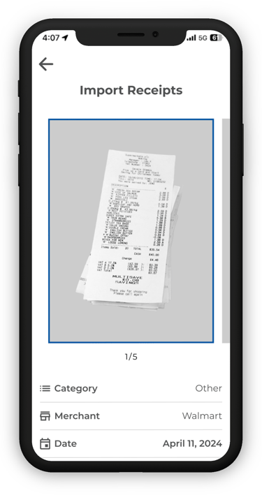 Shopden Receipts Scanned