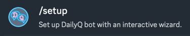 DailyQ setup command example