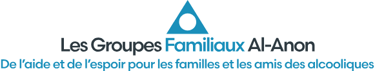 Logo des Groupes Familiaux Al-Anon avec texte d'aide pour les proches des alcooliques.