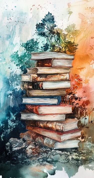 Une pile de livres