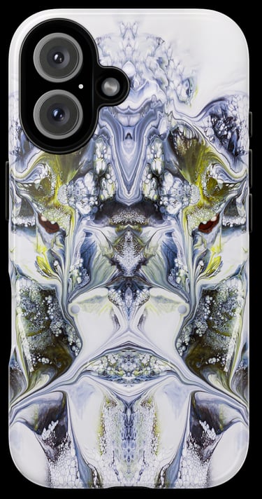 Sentinel phone case featuring abstract paint-based artwork
