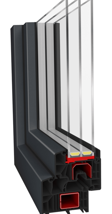 a window with a glass window and a window with a glass door