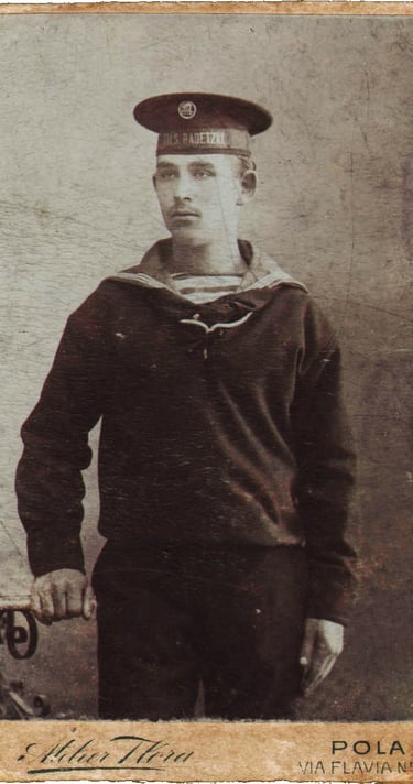 Harmat Lajos kiképzése után 1906-ban