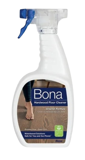 a bottle of bona hardwood floor cleaner