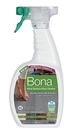 a bottle of bona bona bona cleaner