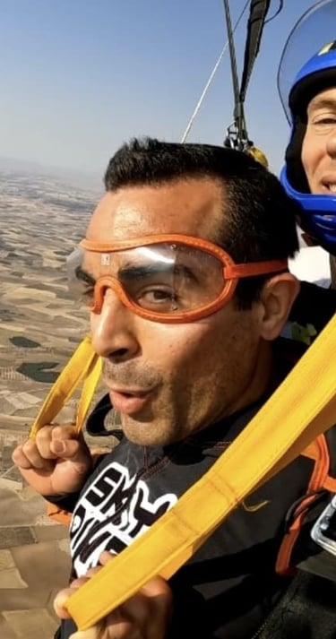 me skydiving