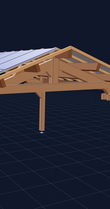 Carports personnalisés compatibles solaire et panneau photovolaïque Aubenas ardeche