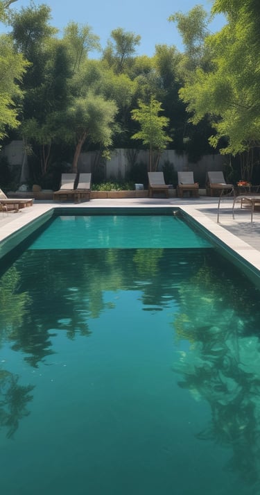 blue and white striped round textile