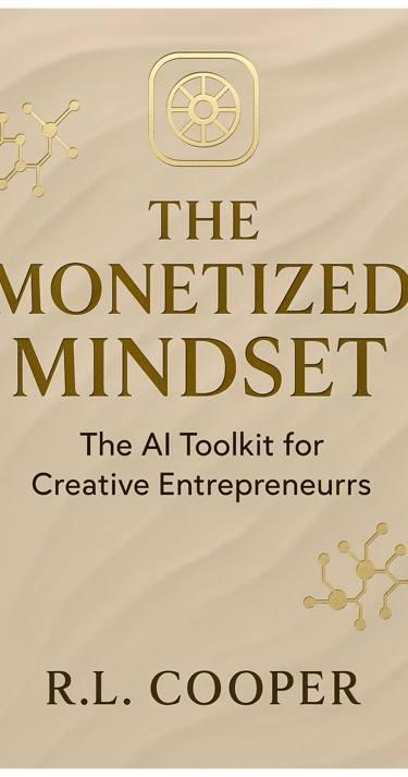 The Monetized Mindset eBook cover – beige and gold digital design 