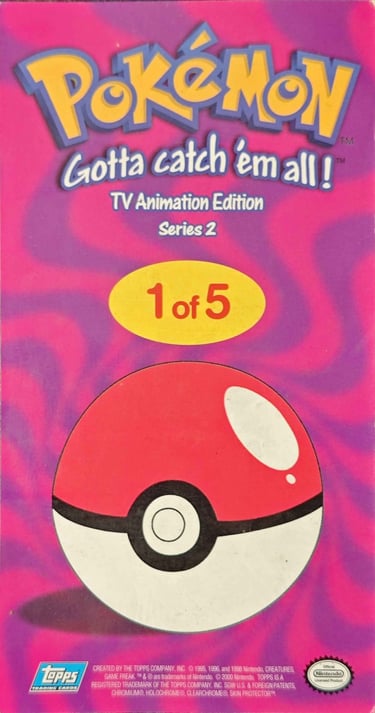 Tin Topper 1 of 5 Topps Pokémon series 2 US back