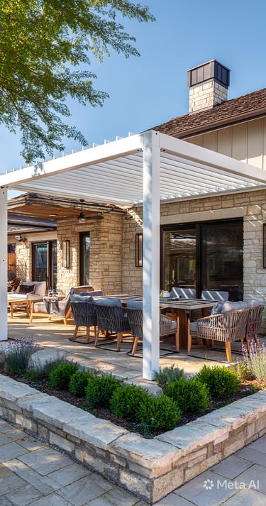 motorized louvered pergola