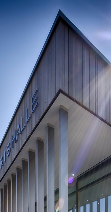 Irishalle Eriskirch von außen