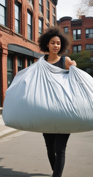 blue and white striped round textile
