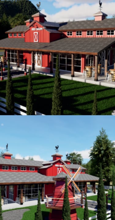 The Halimun Salak Kavling Villa Bogor Selatan fasilitas resto dan cafe dengan kincir angin