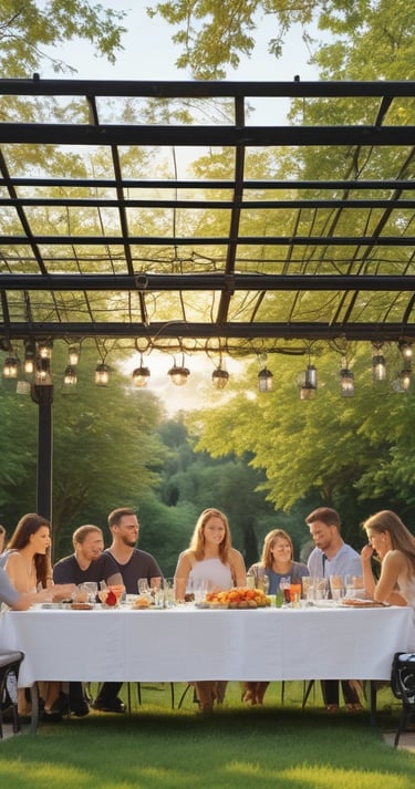 blue and white striped round textile