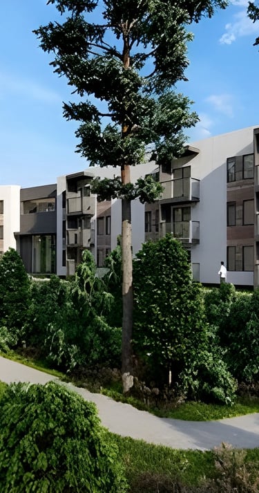 Back view of Lifestyle Enclave which is a residential building under Plexus Development Group