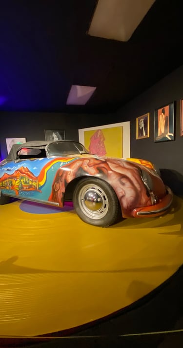 Janis Joplin Porsche in the Museum of the gulf coast