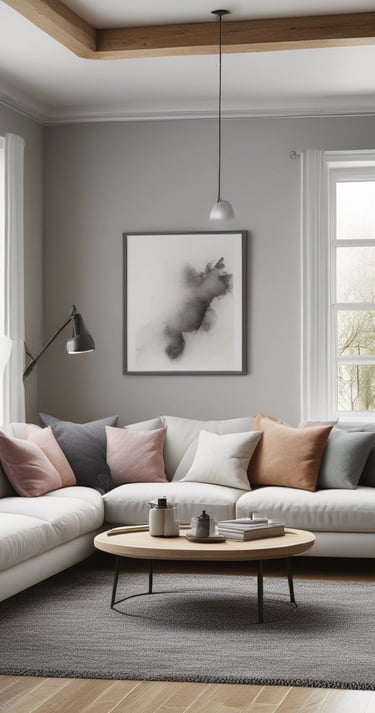 blue and white striped round textile