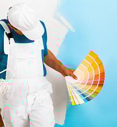 Infografía del proceso de trabajo profesional de pintores en Bilbao y Bizkaia