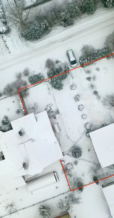 Namas Lapėse iš drono