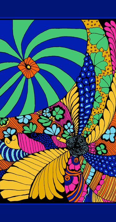 “Vibrant seamless print showcase by Kraalikaa — designed for visionary fashion and interior projects