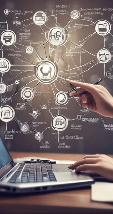 blue and white striped round textile