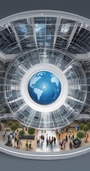 blue and white striped round textile