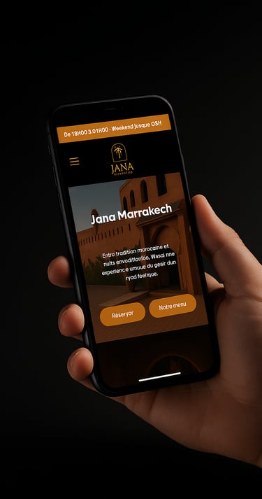 création de  Site internet d'un restaurant