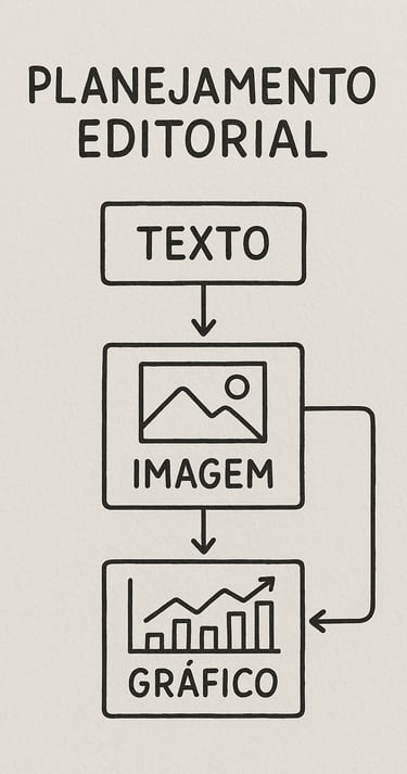 Infográfico-mostrando-diferentes-tipos-conteúdo-texto-imagens-gráficos-conectados-por-setas