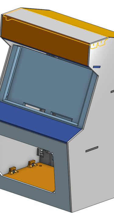 showcase of nintendo switch mini arcade machine cad design