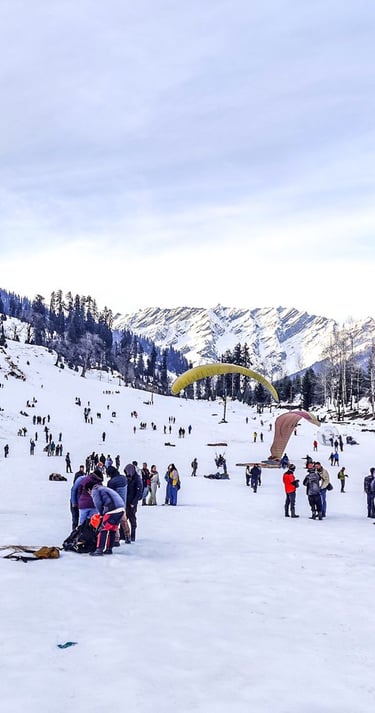 kullu-manali-joshua tours-solang valley-ice-paragliding-Solang Nallah-Himachal Pradesh