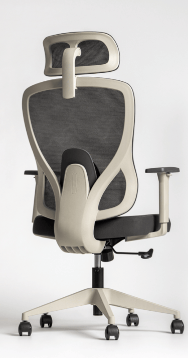 Silla Stark blanca para jornadas largas de oficina