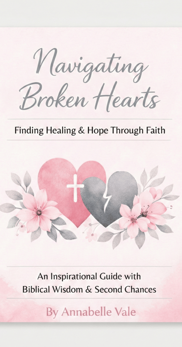 Navigating Broken Hearts book cover by Annabelle Vale featuring floral illustrations and hearts.