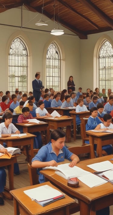 blue and white striped round textile