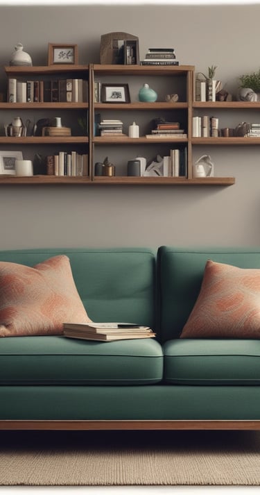 blue and white striped round textile