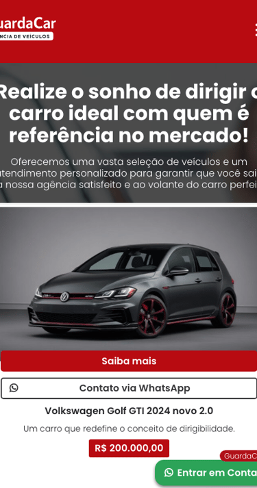 site para concessionária