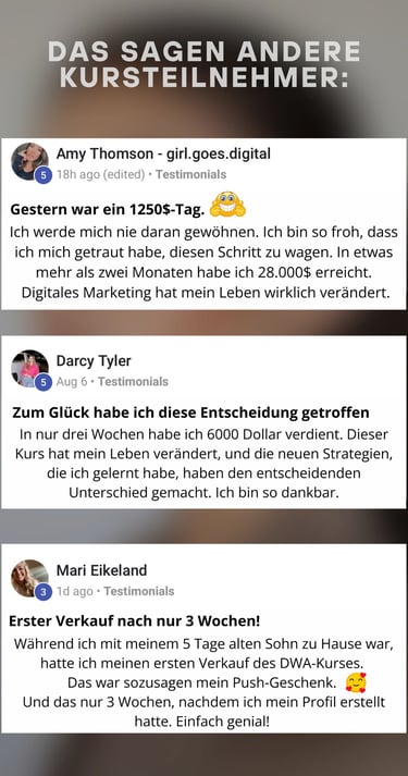 Burnout Business Erfahrungen – echte Teilnehmer berichten von ersten Verkäufen, 1250-Dollar-Tagen und Erfolgen mit dem Online