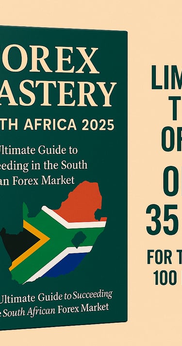 Forex Mastery South Africa 2025 eBook cover — Limited Offer 35 CAD for First 100 Buyers.